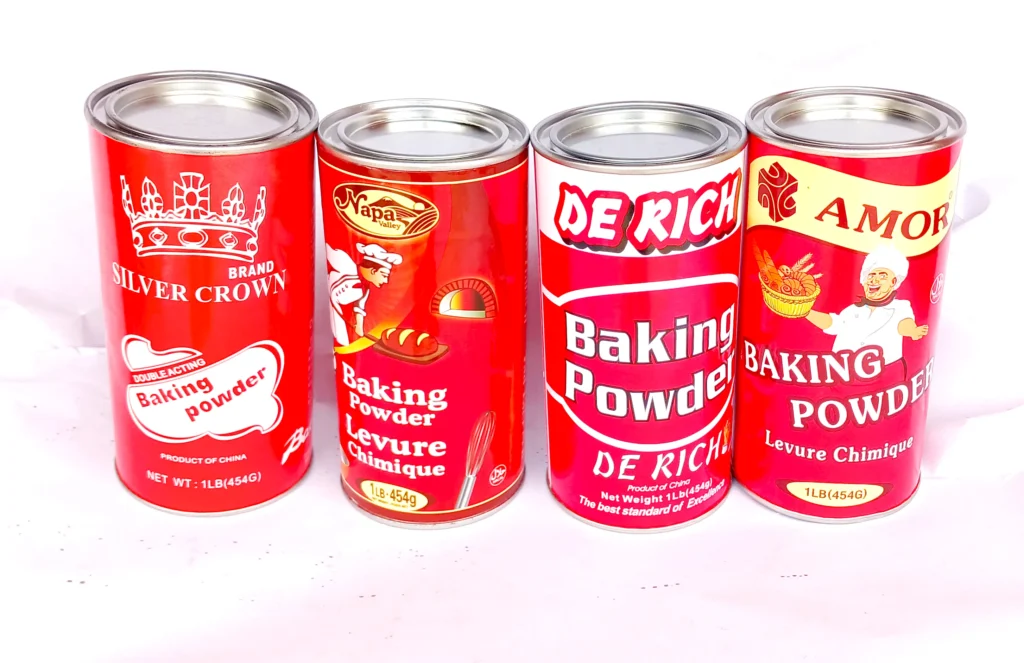 Baking Powder, Amor Baking Powder, NAPA Baking Powder, Silver Crown Baking Powder, De Rich Baking Powder Okokomaiko Ojo Lagos