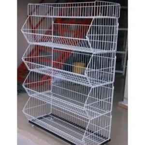 Supermarket Basket Storage Wire Shelving