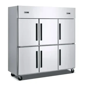 Upright Industrial Kitchen Freezer 6 Door with Kitchen Cabinet