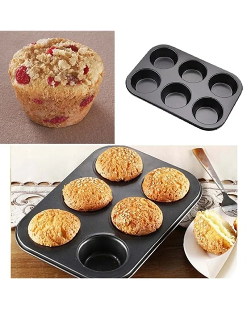 6 Slot Muffin Cupcake Pan Mould