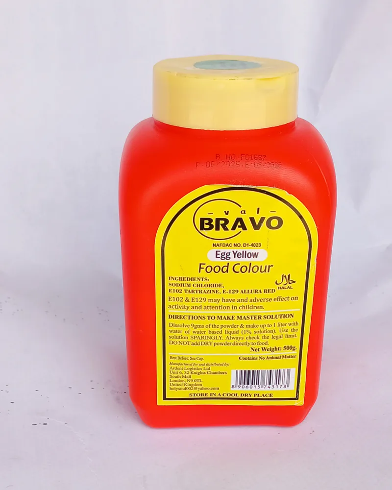 BRAVO Egg Yellow Food Colour 500g