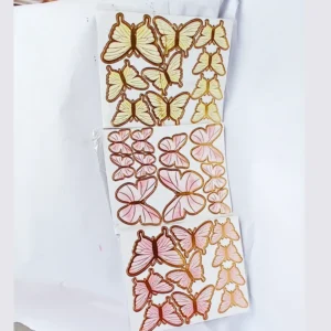butterfly cake decorating sticker topper Multi color
