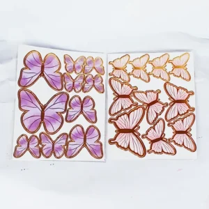 butterfly cake decorating sticker topper set